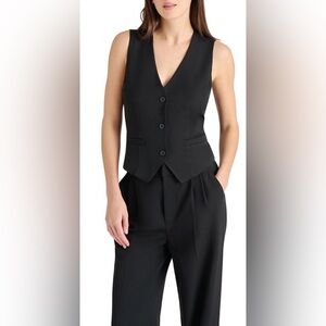 Steve Madden Black Tailored Vest